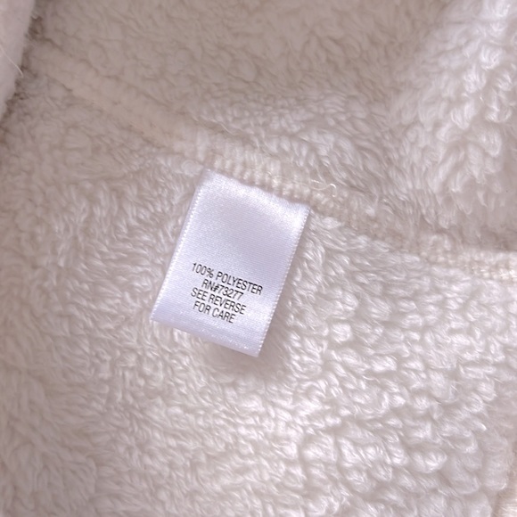 Croft borrow white petite small sweater fleece vest women’s sweater front zip - Picture 4 of 4